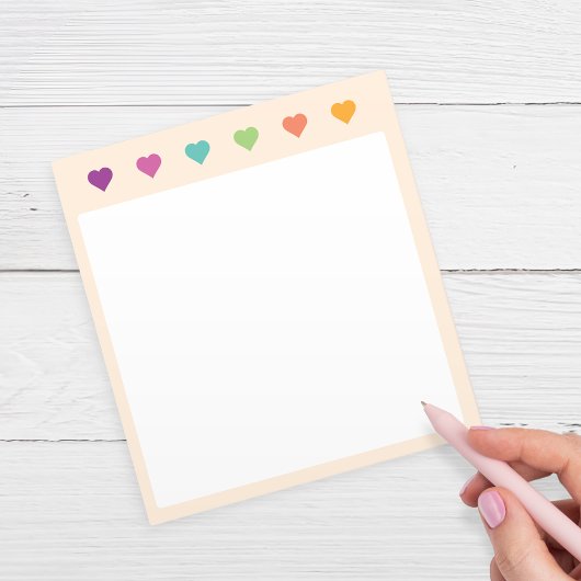 Pastel Hart Notities Memo Blok Notitieblok