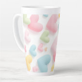 Pastel Hart Patroon Latte Mok (Linkerhoek)