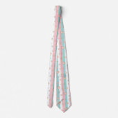 Pastel Hart Strepen Glitter Stijl Patroon (2) Stropdas (Achterkant)