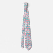 Pastel Hart Strepen Glitter Stijl Patroon (8) Stropdas (Achterkant)