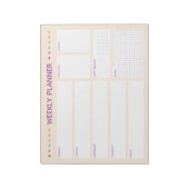 Pastel Hart Weekplanner Notitieblok (Linkerzijde)