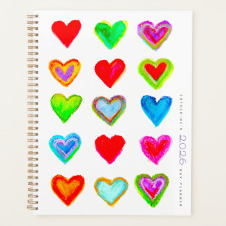 Pastel Harten 2026 Dagplanner Planner