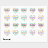Pastel Harten Design Bookplate Hart Sticker (Vel)