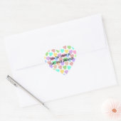 Pastel Harten Design Bookplate Hart Sticker (Envelop)