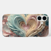 Pastel harten in gesneden papier stijl Case-Mate iPhone case (Achterkant (horizontaal))