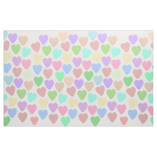 Pastel harten ontwerp stof (Yard (91,4 cm))