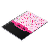 Pastel Harten op Roze Persoonlijk Notitieboek (Linkerzijde)