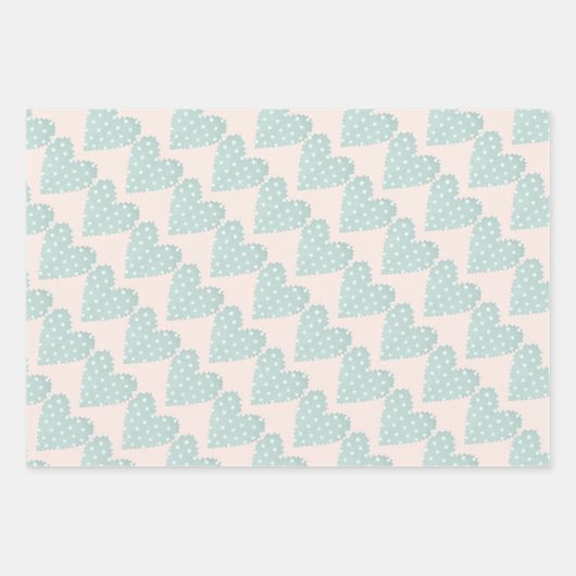 Pastel Harten Valentijnse Inpakpapier Vel (Voorkant 2)