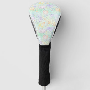 Pastel Harten & Wolken Watercolor Droom (2) Golfheadcover