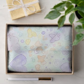 Pastel Harten & Wolken Watercolor Droom (2) Tissuepapier (Geschenk)