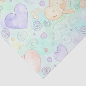 Pastel Harten & Wolken Watercolor Droom (2) Tissuepapier (Detail)