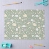 Pastel Harten & Wolken Watercolor Droom (4) Tissuepapier (Craft)