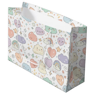 Pastel Harten & Wolken Watercolor Droom (6) Groot Cadeauzakje