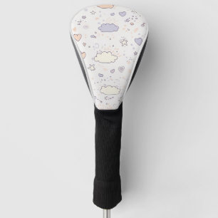 Pastel Harten & Wolken Watercolor Droom (7) Golfheadcover