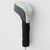 Pastel Harten & Wolken Watercolor Droom (9) Golfheadcover (Schuin)