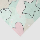 Pastel Harten & Wolken Watercolor Droom (9) Tissuepapier (Detail)