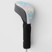 Pastel Harten & Wolken Waterverf Droom (8) Golfheadcover (Schuin)