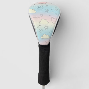 Pastel Harten & Wolken Waterverf Droom (8) Golfheadcover