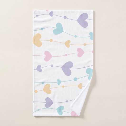 Pastel Hartengarland Handdoek - Zachte Esthetiek B (Handdoek)