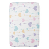 Pastel Hartengarlanden Badmat - Zachte Esthetische (Voorkant Verticaal)