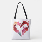 Pastel Hartentassen Tote Bag (Achterkant)