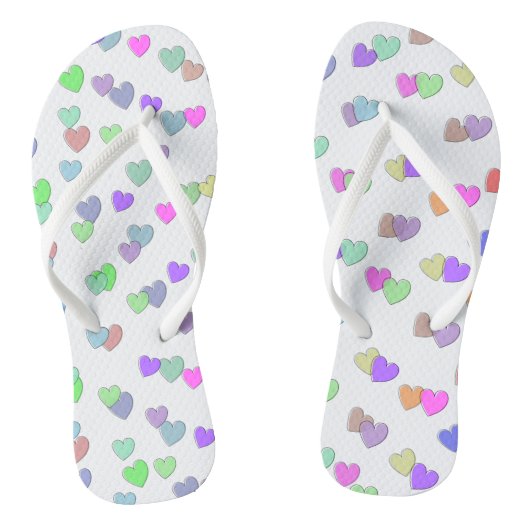 Pastel Hartvorm Patroon  Teenslippers (Voetbed)