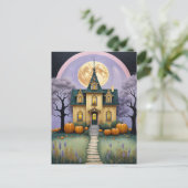 Pastel Haunt Feestdagenkaart (Staand voorkant)