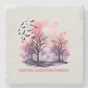 Pastel Haunted Forest Stenen Onderzetter