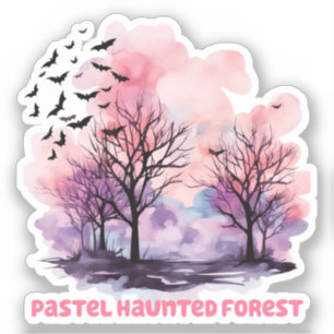 Pastel Haunted Forest Sticker