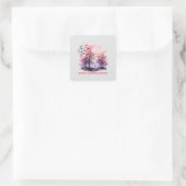 Pastel Haunted Forest Vierkante Sticker (Tas)