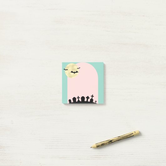 Pastel Haunted Graveyard Post-it® Notes (Op bureau)
