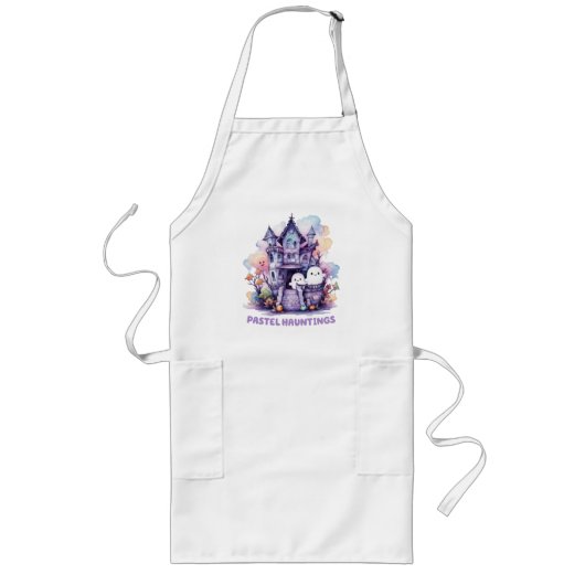 Pastel Hauntings Lang Schort (Voorkant)