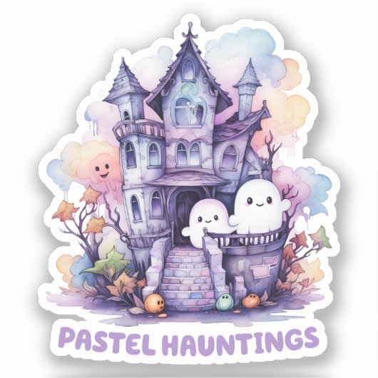 Pastel Hauntings Sticker (Voorkant)