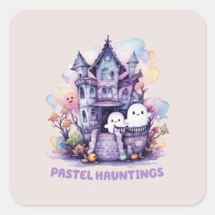 Pastel Hauntings Vierkante Sticker