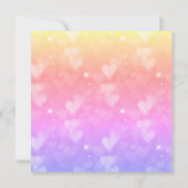 Pastel Hawaiian Theme Birthday Party Kaart (Achterkant)