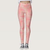 Pastel Haze roze Leggings Peach ★ Psydefx (Voorkant)