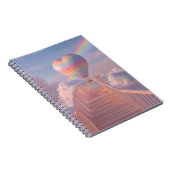 Pastel Heart Balloon Stairway Notitieboek (Rechterzijde)