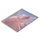 Pastel Heart Balloon Stairway Notitieboek (Linkerzijde)