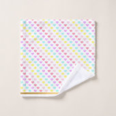 PASTEL HEART BATHROOM TOWEL SET BAD HANDDOEK (Wasdoekje)