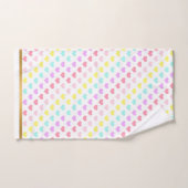PASTEL HEART BATHROOM TOWEL SET BAD HANDDOEK (Handdoek)