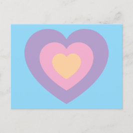 pastel heart briefkaart