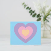 pastel heart briefkaart (Staand voorkant)