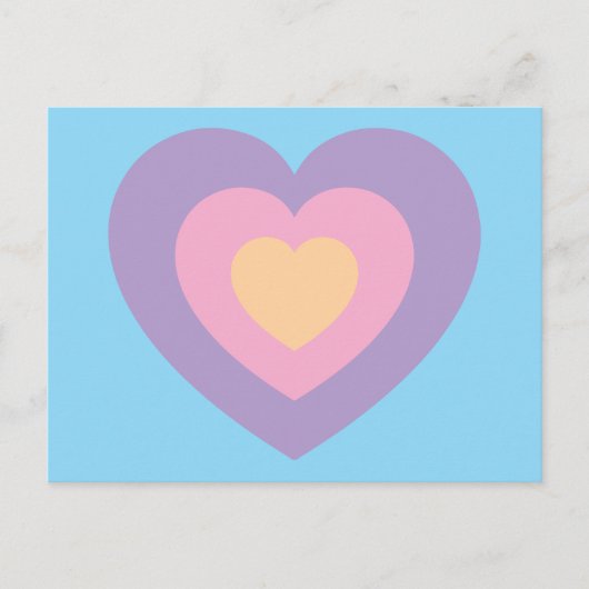 pastel heart briefkaart (Voorkant)