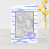 Pastel Heart Design (foto lijst) Kaart (Gele Bloem)