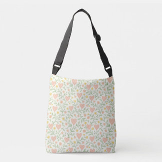 Pastel Heart & Floral Crossbody Bag Tas