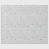 Pastel Heart Garland Gift Wrap Cadeaupapier (Vlak)