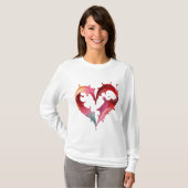 Pastel Heart Graphic Tee for Women T-shirt (Voorkant volledig)