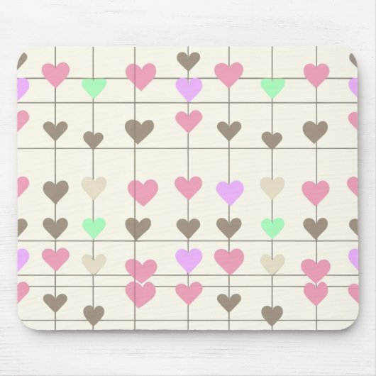 Pastel heart Mousepad Muismat (Voorkant)