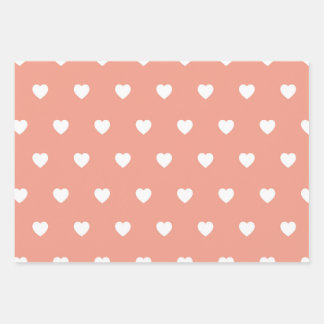 Pastel Heart Pattern Inpakpapier Vel