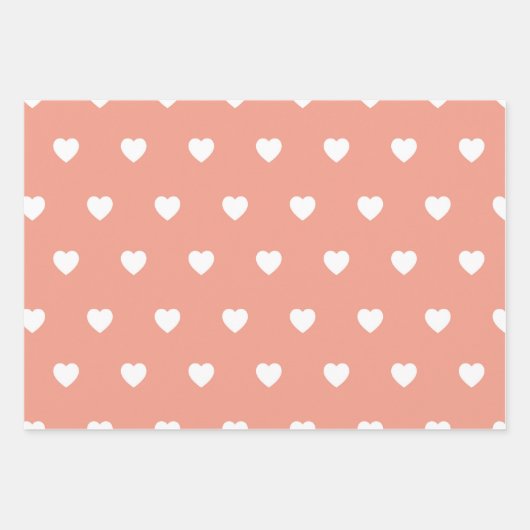 Pastel Heart Pattern Inpakpapier Vel (Voorkant 3)
